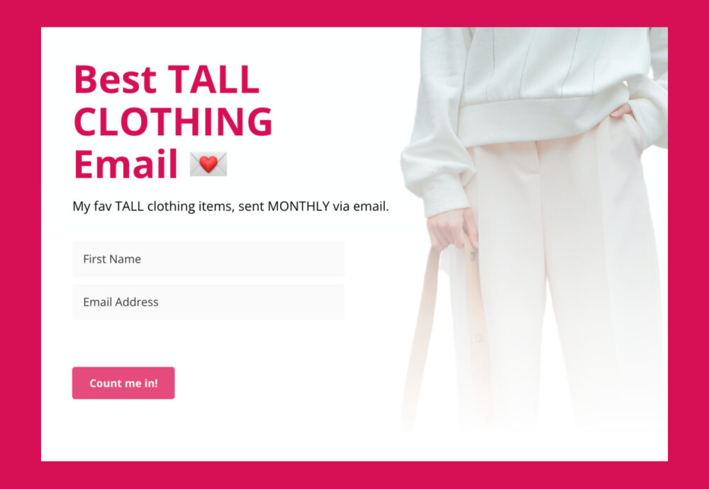 Tall Womens Clothing Email List - MoneyFitMoms.com