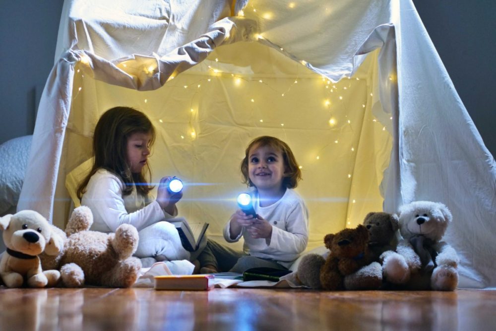 Activities for Kids At Home - Indoor Camping build a fort