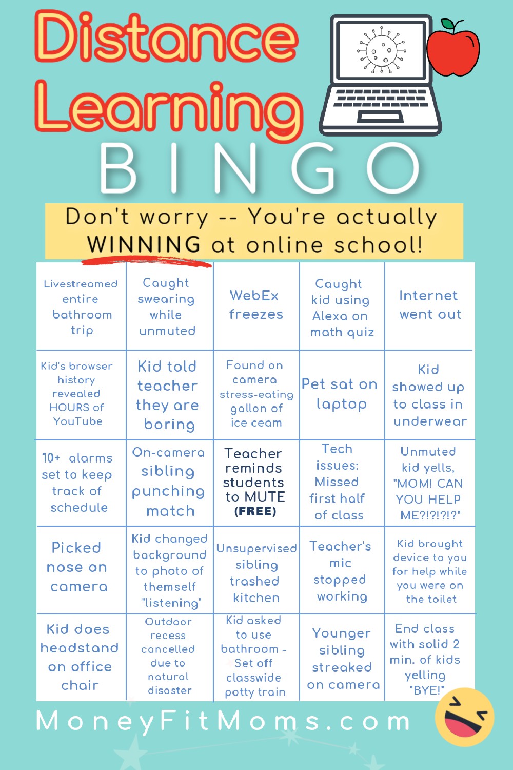 Printable Distance Learning Bingo _ Drinking Game copy (1)