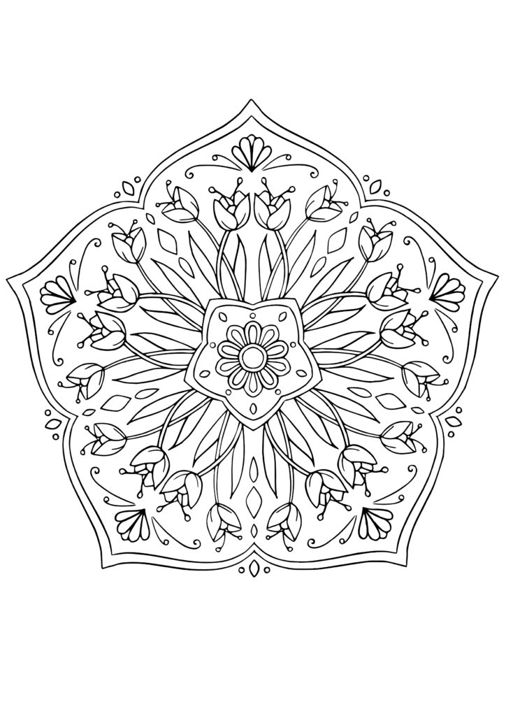 Flower-Mandala-coloring-Pages