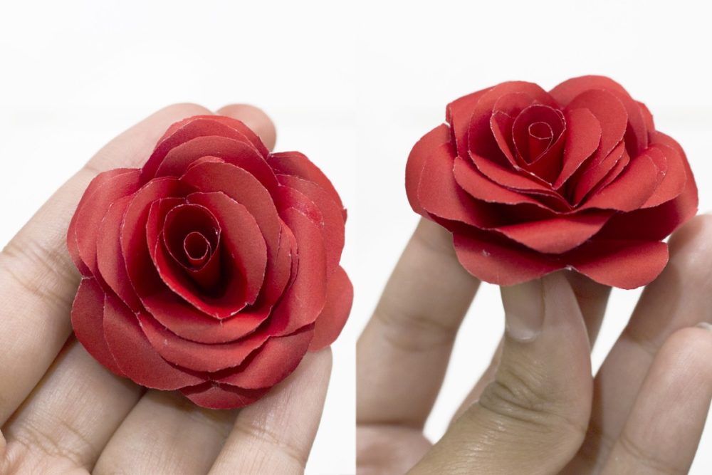 How to make paper roses - Valentine's Day Craft for Kids 16